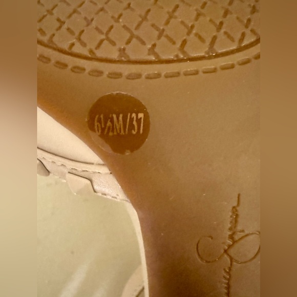 Jessica Simpson Baby PINK Heels Stiletto Pumps Shoes STUDS Ankle Straps size 6.5 - Picture 13 of 14